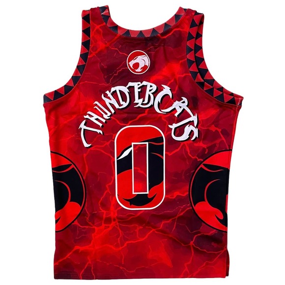 ThunderCats Men's Headgear Classics Premium Embroidered Basketball Red Jersey - Picture 2 of 6